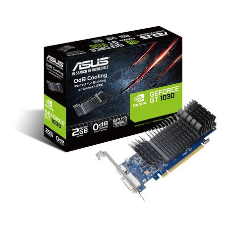 Asus | GT1030-SL-2G-BRK | NVIDIA | 2 GB | GeForce GT 1030 | GDDR5 | DVI-D ports quantity 1 | HDMI ports quantity 1 | PCI Express 3.0 | Memory clock speed 6008 MHz | Processor frequency 1506 MHz