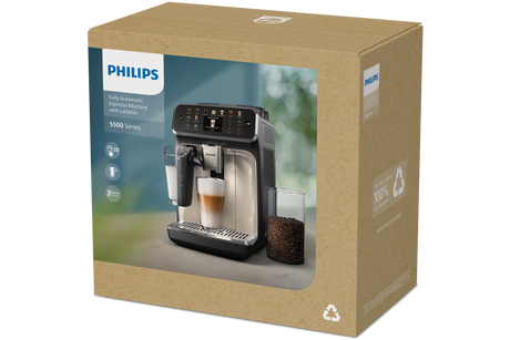 Philips | Coffee Machine | EP5549/70	 Series 5500 LatteGo | Pump pressure 15 bar | Built-in milk frother | Automatic | 1500 W | Black