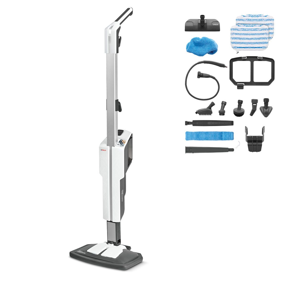 Polti | Steam mop with integrated portable cleaner | PTEU0304 Vaporetto SV610 Style 2-in-1 | Power 1500 W | Steam pressure Not Applicable bar | Water tank capacity 0.5 L | Grey/White