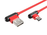 Natec Prati, Angled USB Type C to Type A Cable 1m, Red | Natec | Angled USB Type C to USB Type A | Prati | USB Type-A