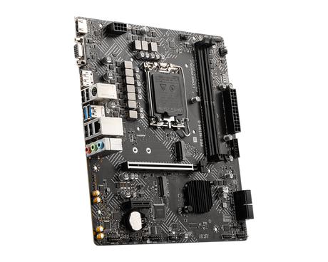 MSI | PRO H610M-G | Processor family Intel | Processor socket LGA1700 | DDR5 | Supported hard disk drive interfaces SATA, M.2 | Number of SATA connectors 4