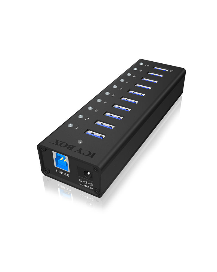 Raidsonic | 10 port USB 3.0 Hub | Icy Box IB-AC6110