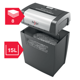 Rexel Momentum X308 Dokumentų naikiklis Particle-cut shredding 5x42mm P-3 15L, Pilka/Juoda