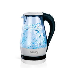 Camry | Kettle | CR 1251 | Standard | 2000 W | 1.7 L | Glass | 360° rotational base | Glass/Black