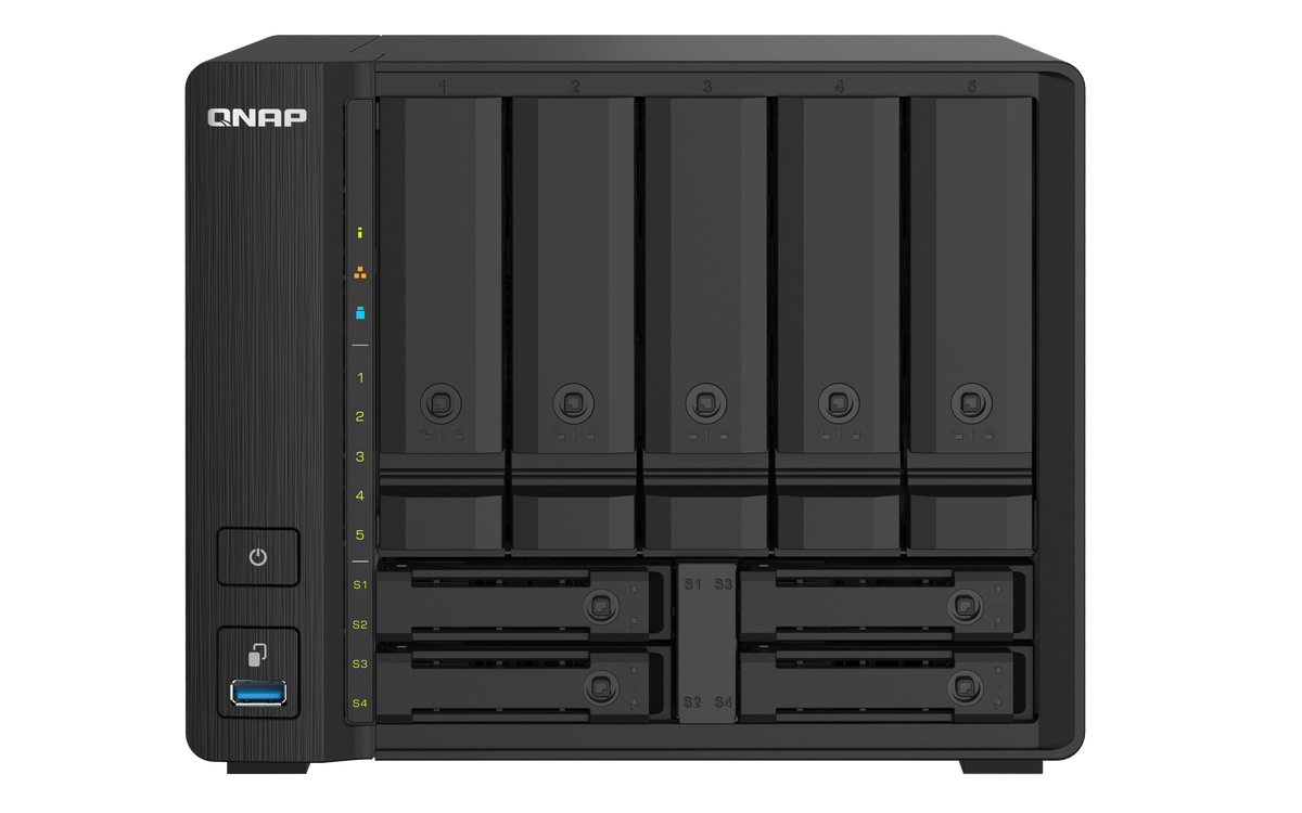 QNAP | 9-Bay QTS NAS | TS-932PX-4G | Up to 9 HDD/SSD Hot-Swap | AnnapurnaLabs Alpine | AL324 ARM Cortex-A57 Quad-Core | Processor frequency 1.7 GHz | 4 GB | DDR4