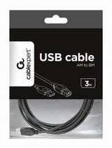Gembird USB 2.0 kabelis USB Type A (male) į USB Type B (male), 3 m