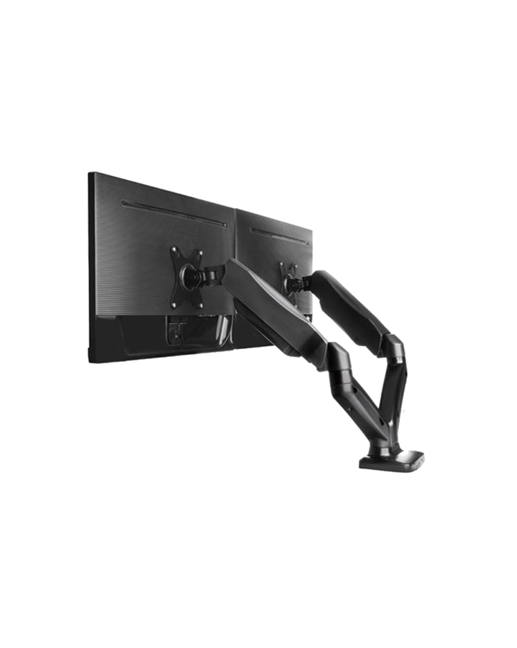 ICY BOX IB-MS304-T, Monitor stand with desk mounted base, for two screens, size up to 27'' | Raidsonic