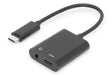 Digitus | USB Type-C adapter/Converter, Type-C to USB Type-C with 3.5mm stereo | AK-300400-002-S