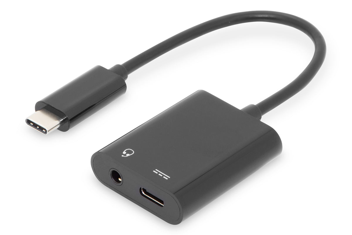 Digitus | USB Type-C adapter/Converter, Type-C to USB Type-C with 3.5mm stereo | AK-300400-002-S