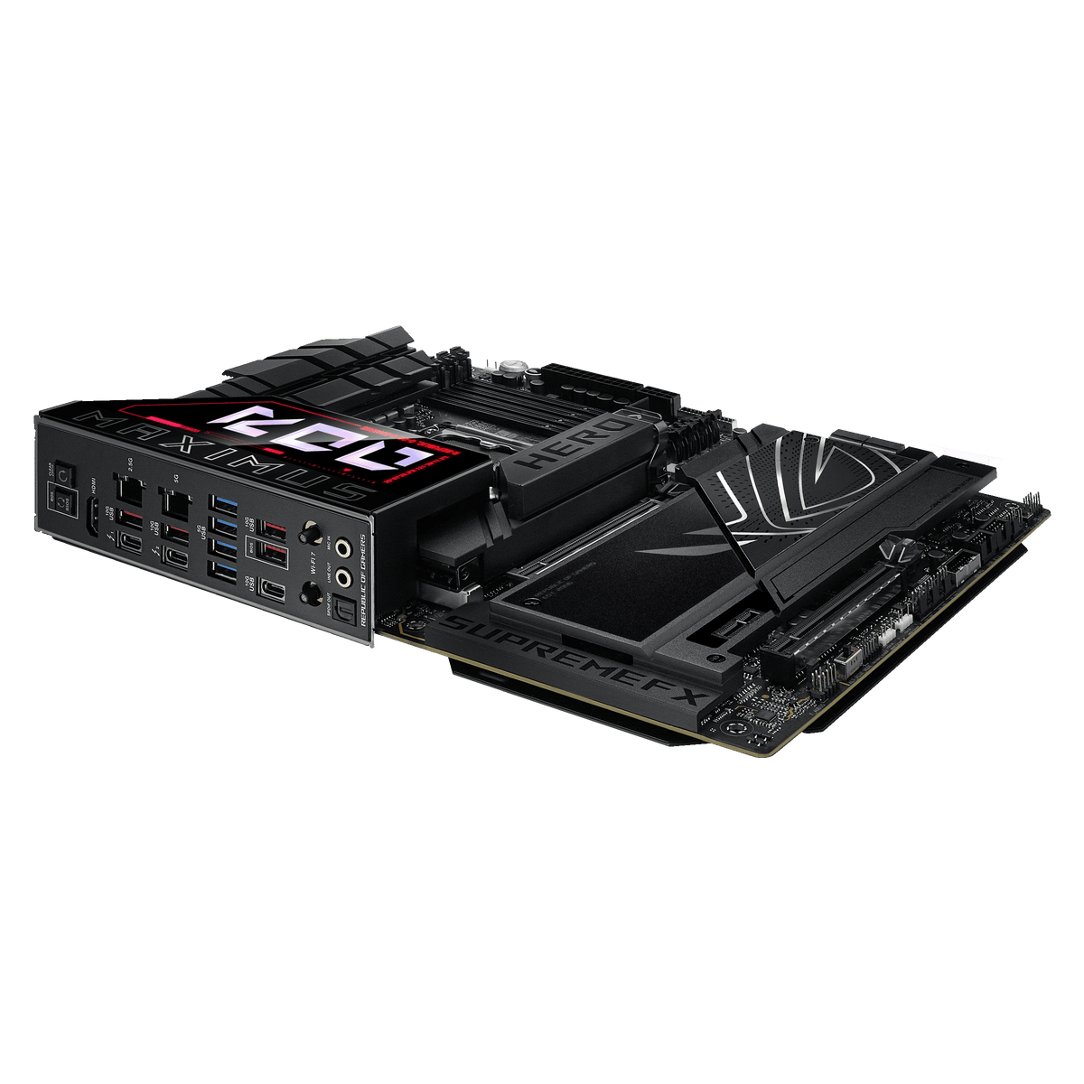 Asus ROG MAXIMUS Z890 HERO | Processor family Intel | Processor socket LGA1851 | DDR5 | Supported hard disk drive interfaces M.2, SATA | Number of SATA connectors 4
