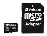 Verbatim 47042 Pro U3 Micro SDXC Atminties kortelė 64GB + microSD į SD Adapteris