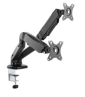 ICY BOX IB-MS304-T, Monitor stand with desk mounted base, for two screens, size up to 27'' | Raidsonic