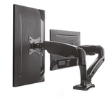ICY BOX IB-MS304-T, Monitor stand with desk mounted base, for two screens, size up to 27'' | Raidsonic