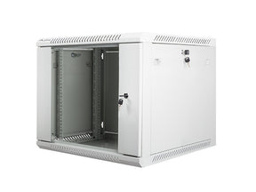Lanberg | Rack cabinet 19" wall-mount 9U/600x600 (flat pack) with glass door | WF01-6609-10S | Grey