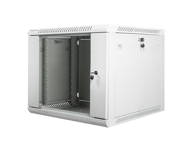 Lanberg | Rack cabinet 19" wall-mount 9U/600x600 (flat pack) with glass door | WF01-6609-10S | Grey