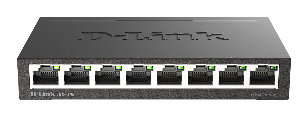 D-Link | Switch | DGS-108/E | Unmanaged | Desktop | Gigabit Ethernet (copper) ports quantity 8