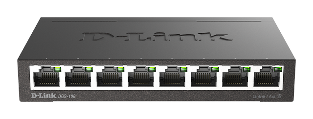 D-Link | Switch | DGS-108/E | Unmanaged | Desktop | Gigabit Ethernet (copper) ports quantity 8