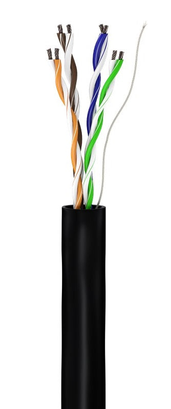 Goobay Outdoor Network Cable | CAT 5e U/UTP | AWG 26/7 | Cable length: 100 m | Black