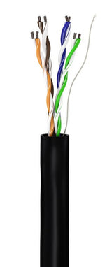 Goobay Outdoor Network Cable | CAT 5e U/UTP | AWG 26/7 | Cable length: 100 m | Black