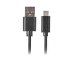 Lanberg | USB Type-C to USB Type-A 2.0 Cable Black QC 3.0, 1 m | CA-USBO-20CU-0010-BK | USB Type-C to USB Type-A