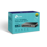 TP-LINK | Switch | TL-SF1006P | Unmanaged | Desktop | 10/100 Mbps (RJ-45) ports quantity 6 | PoE+ ports quantity 4 | Power supply type External