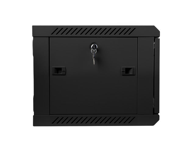 Lanberg | Rack cabinet 19" wall-mount 6U/600x450 (flat pack) with glass door V2 | WF01-6406-10B | Black