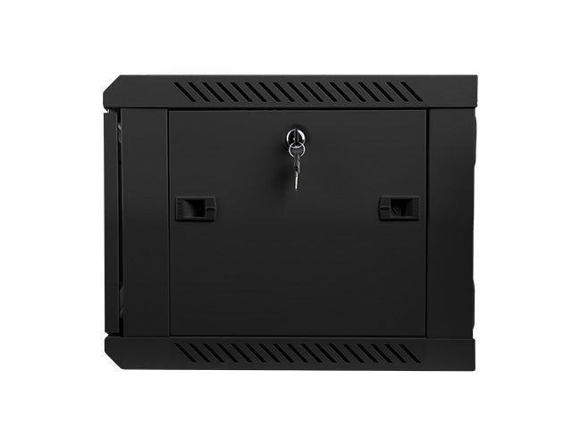 Lanberg | Rack cabinet 19" wall-mount 6U/600x450 (flat pack) with glass door V2 | WF01-6406-10B | Black