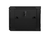 Lanberg | Rack cabinet 19" wall-mount 6U/600x450 (flat pack) with glass door V2 | WF01-6406-10B | Black
