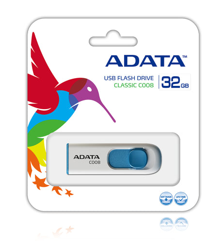 ADATA | C008 | 32 GB | USB Type-A | White/Blue