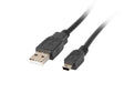 Lanberg | Mini USB to USB Type-A 2.0 Cable, 1.8 m | CA-USBK-10CC-0018-BK | Mini USB to USB Type-A