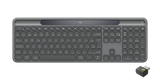 Logitech Signature Slim Solar+ K980 for Business Belaidė klaviatūra, RF+Bluetooth, US Int, Graphite