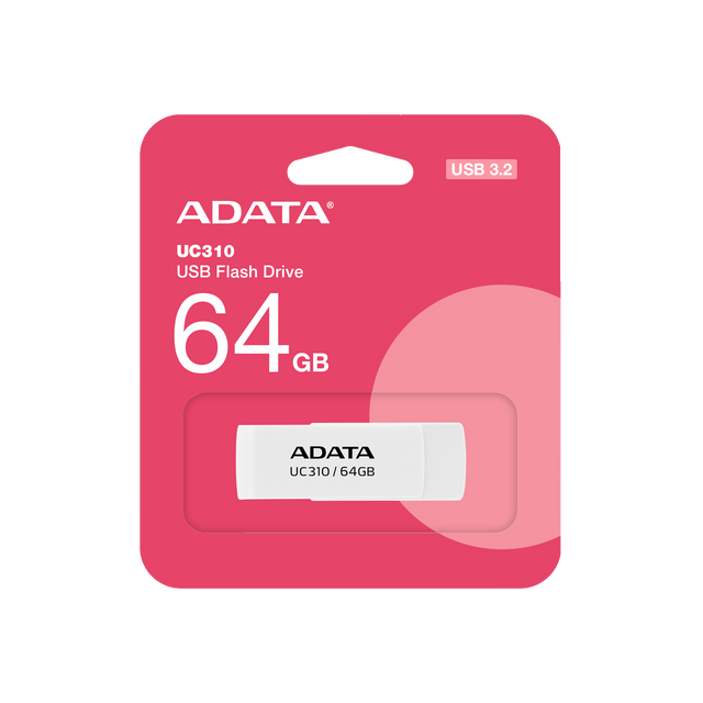 ADATA | USB Flash Drive | UC310 | 64 GB | USB Type-A | White