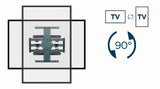 Gembird | Wall mount | WM-80STR-01 | Tilt, swivel, rotate | 40-80 " | Maximum weight (capacity) 50 kg | Black