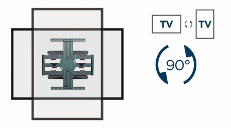 Gembird | Wall mount | WM-80STR-01 | Tilt, swivel, rotate | 40-80 " | Maximum weight (capacity) 50 kg | Black