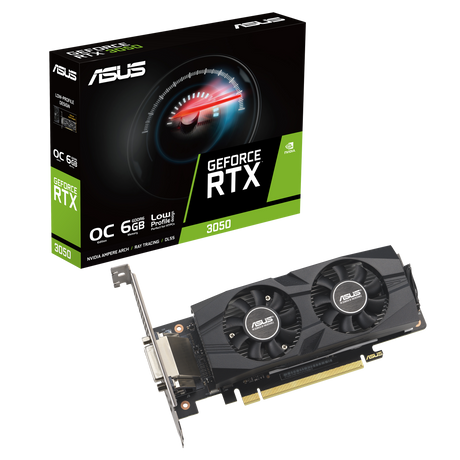 Asus GeForce RTX 3050 LP BRK OC Edition 6GB GDDR6 | NVIDIA | 6 GB | GeForce RTX 3050 | GDDR6 | DVI-D ports quantity 1 | HDMI ports quantity 1 | PCI Express 4.0