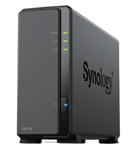 Synology | Tower NAS | DS124 | up to 1 HDD/SSD | Realtek | RTD1619B | Processor frequency 1.7 GHz | 1 GB | DDR4