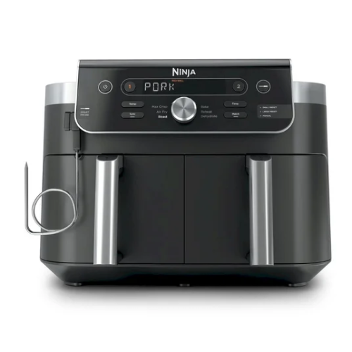 Ninja Dual Zone XL DZ950EU Karšto oro gruzdintuvė 9.5 L 2470 W, Juoda/Pilka