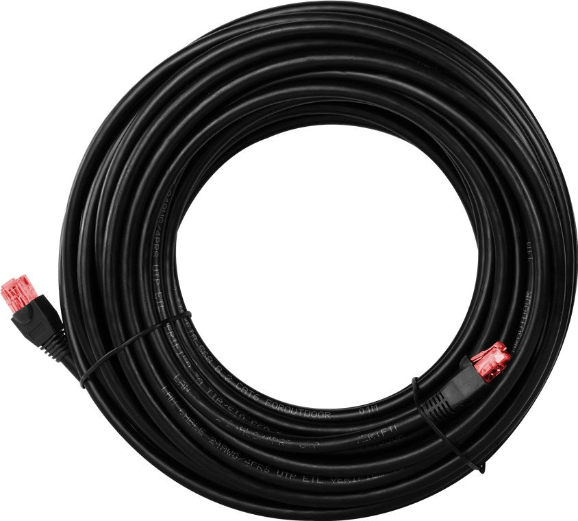 Goobay Outdoor Patch Cable | CAT 6/6A, U/UTP | AWG 24/1 | Length: 20 m | Black