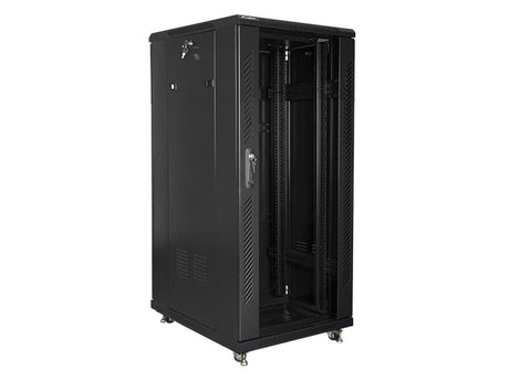 Lanberg | Rack cabinet 19" free-standing 27U/600x800 (flat pack) | FF01-6827-12B | Black