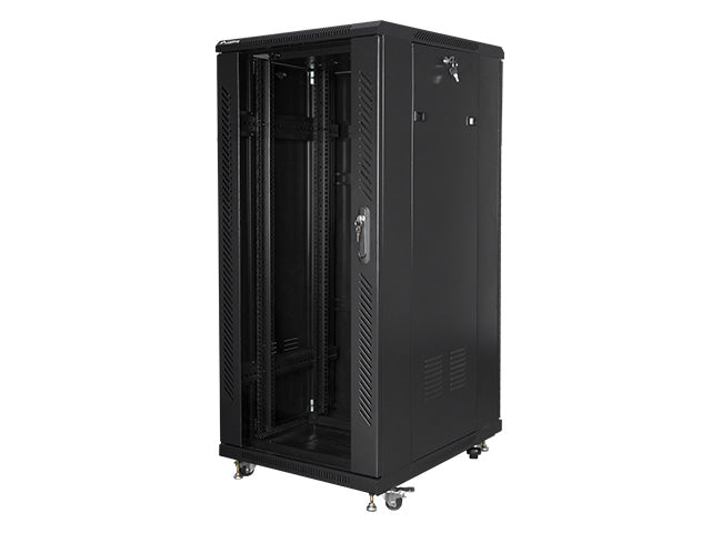 Lanberg | Rack cabinet 19" free-standing 27U/600x800 (flat pack) | FF01-6827-12B | Black