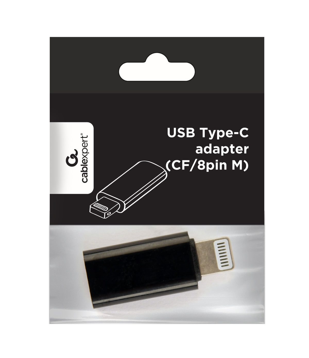 Cablexpert | USB Type-C adapter (CF/8pin M), Black