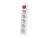 Lanberg Cable Power Strip, 5X French Outlets with Switch, Quality-Grade Copper, 1.5 m | PS1-05E-0150-W