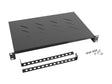 Lanberg 19" fixed shelf 1U/483x300mm, max load capacity up to 25kg | AK-1004-B | Black