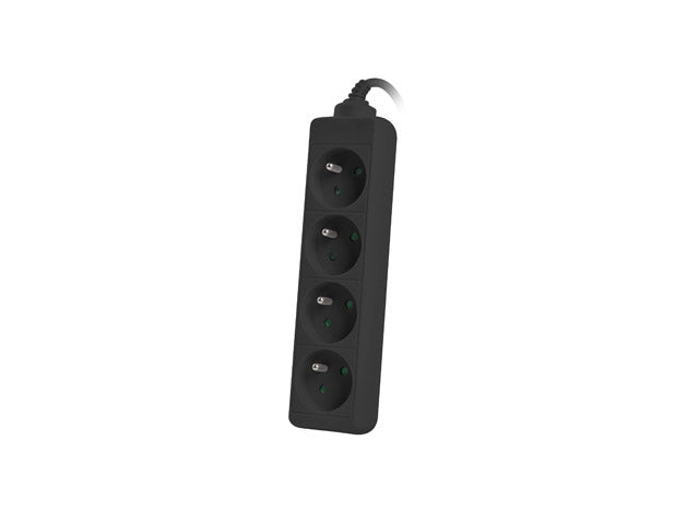Lanberg Cable Power Strip, 4X French Outlets Quality-Grade Copper, 1.5 m | PS0-04E-0150-BK