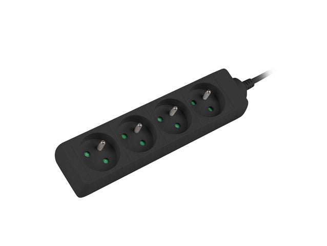 Lanberg Cable Power Strip, 4X French Outlets Quality-Grade Copper, 1.5 m | PS0-04E-0150-BK