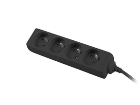 Lanberg Cable Power Strip, 4X French Outlets Quality-Grade Copper, 1.5 m | PS0-04E-0150-BK