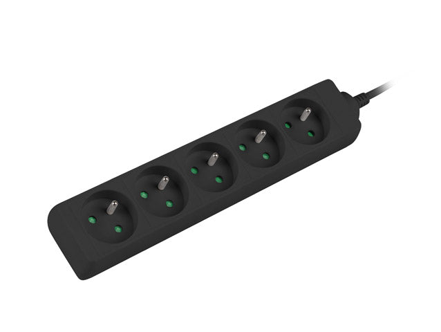 Lanberg Cable Power Strip, 5X French Outlets Quality-Grade Copper, 1.5 m | PS0-05E-0150-BK