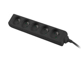 Lanberg Cable Power Strip, 5X French Outlets Quality-Grade Copper, 1.5 m | PS0-05E-0150-BK