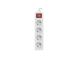 Lanberg Cable Power Strip, 4X French Outlets with Switch, Quality-Grade Copper, 1.5 m | PS1-04E-0150-W