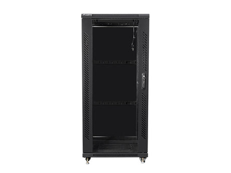 Lanberg | Rack cabinet 19" free-standing 27U/600x800 (flat pack) | FF01-6827-12B | Black